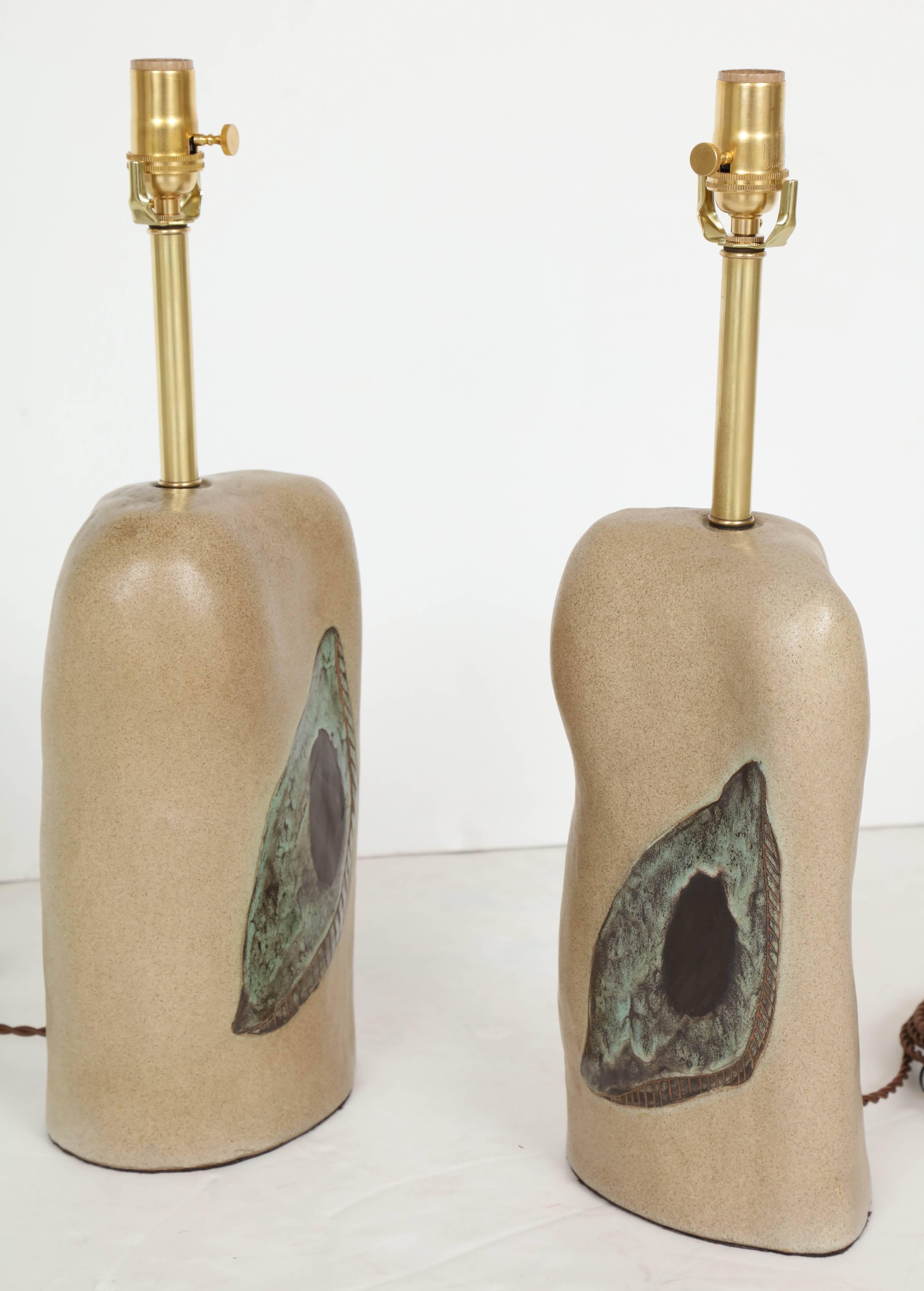 Mid-20th Century Pair Signed Marianna von Allesch Table Lamps For Sale