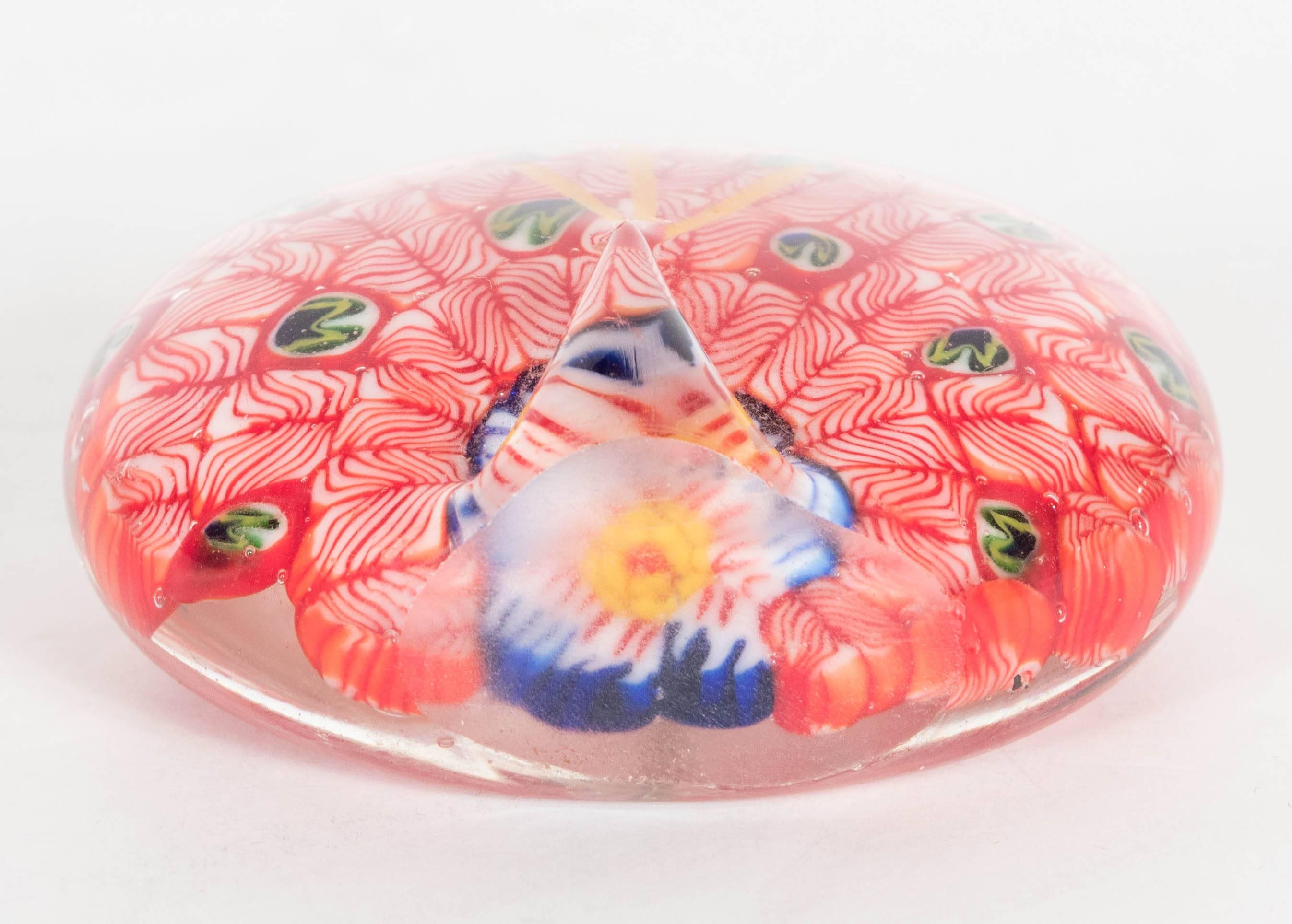 Mid-Century Modernist Murano Peacock Paperweight In Excellent Condition In New York, NY
