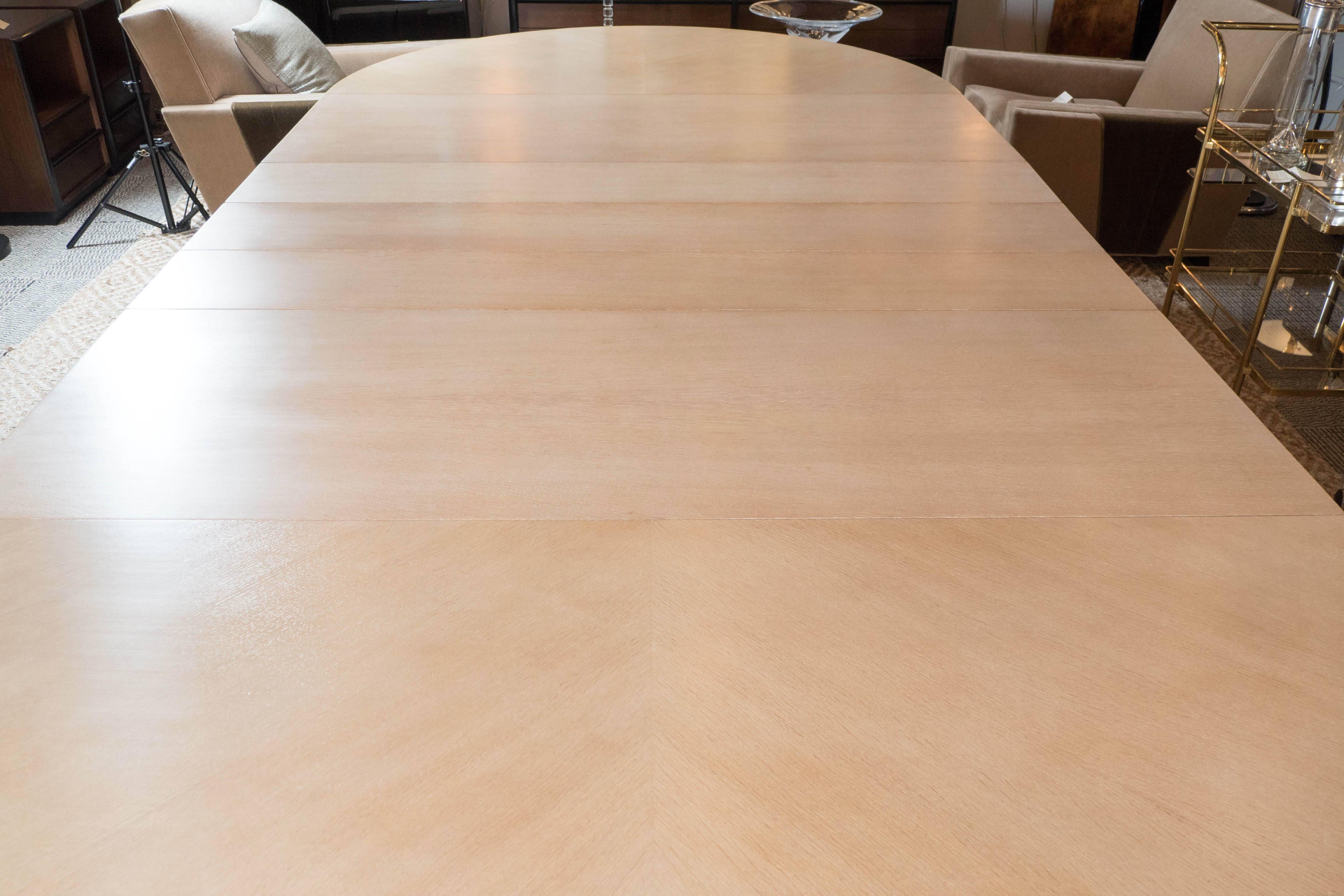 Mid-20th Century Extendable White Oak Table for Schmieg & Kotzian by Dorothy Draper