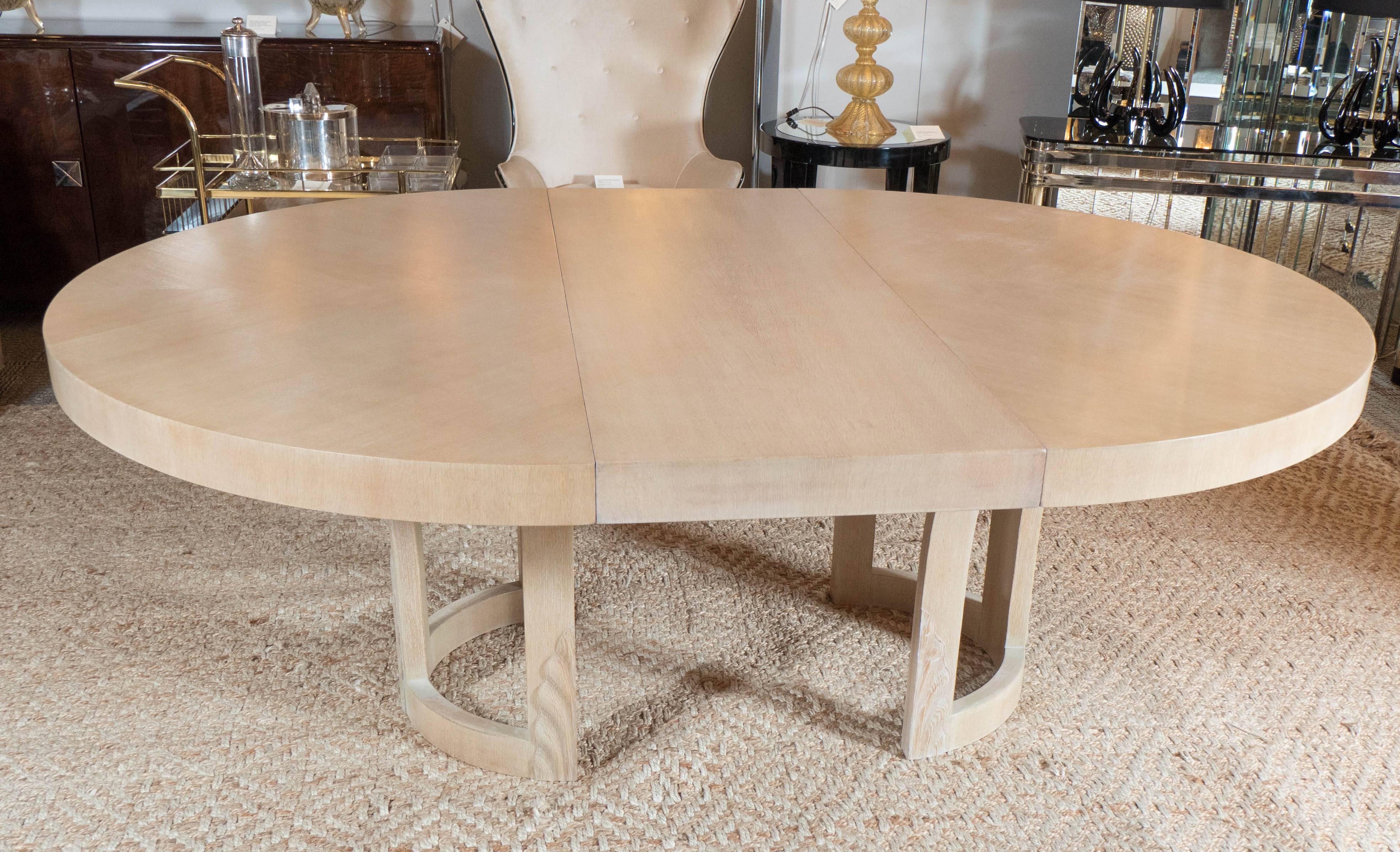 Extendable White Oak Table for Schmieg & Kotzian by Dorothy Draper 2