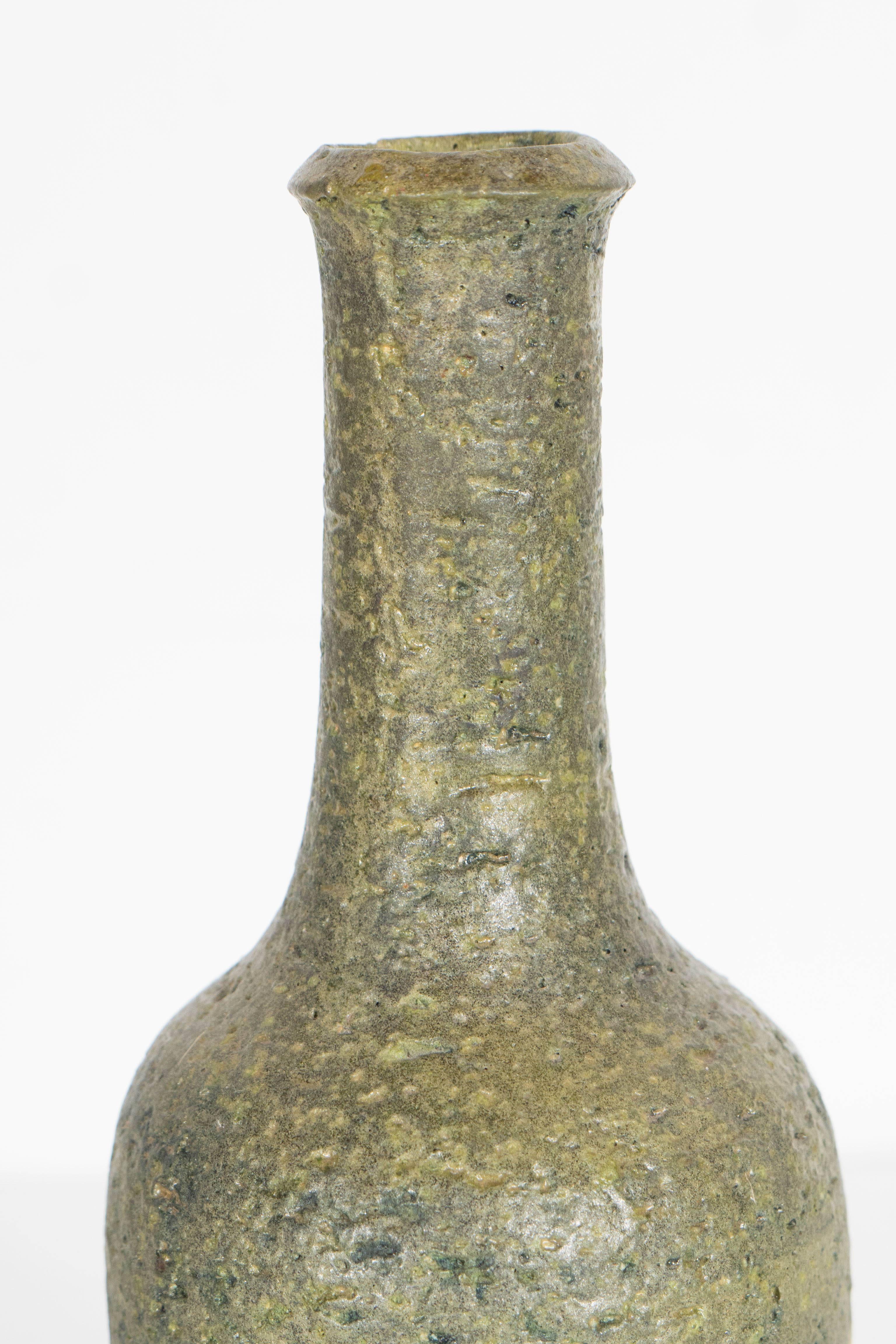 Italian Attractive Bottle Vase in Organic Tones by Marcello Fantoni for Raymor