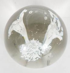 Handblown Wild Flower Art Glass Paperweight Attributed to Fratelli Toso