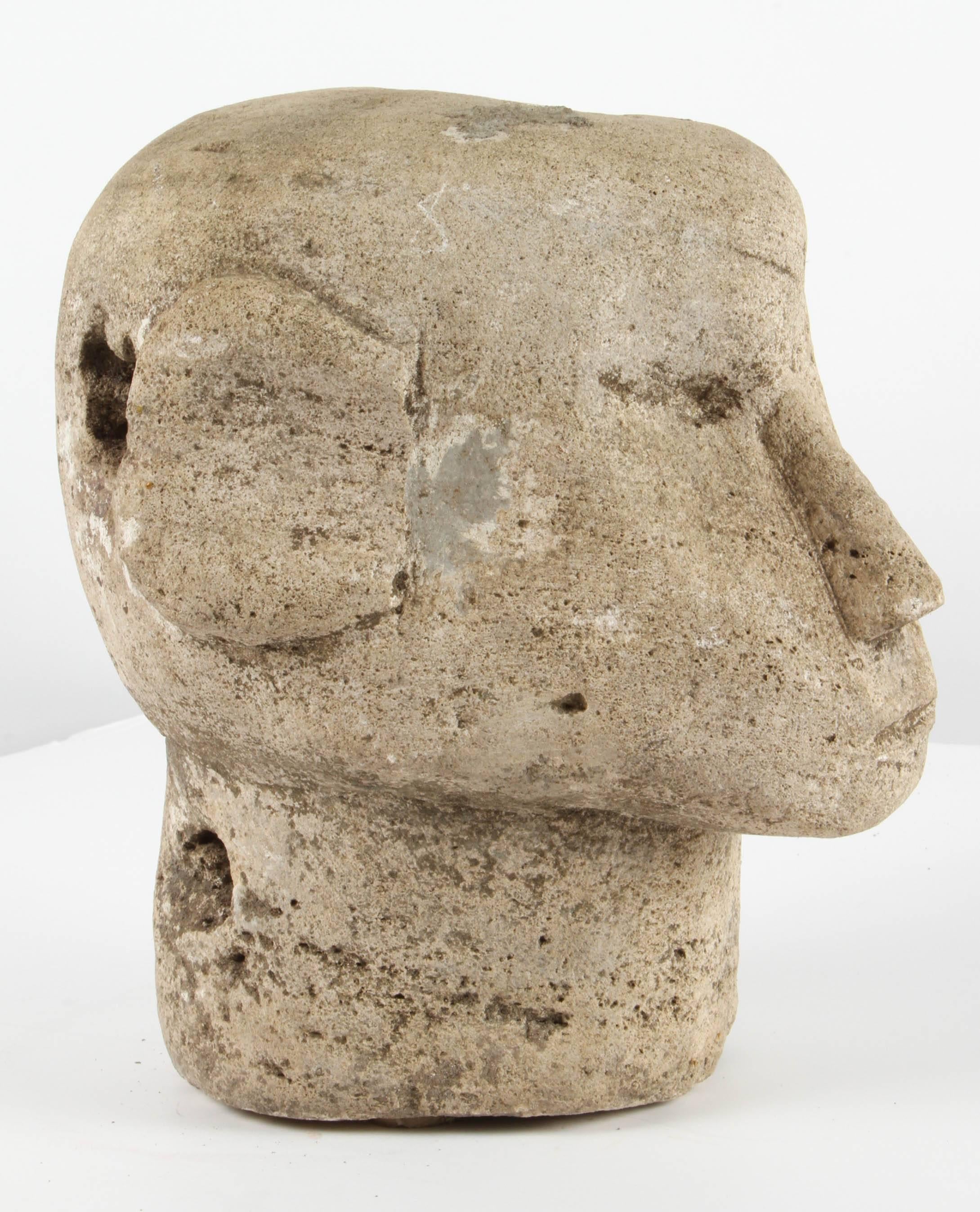 Carved Stone Head from Timor 1