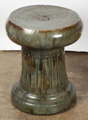 Pair of Verdigris Chinese Garden Stools