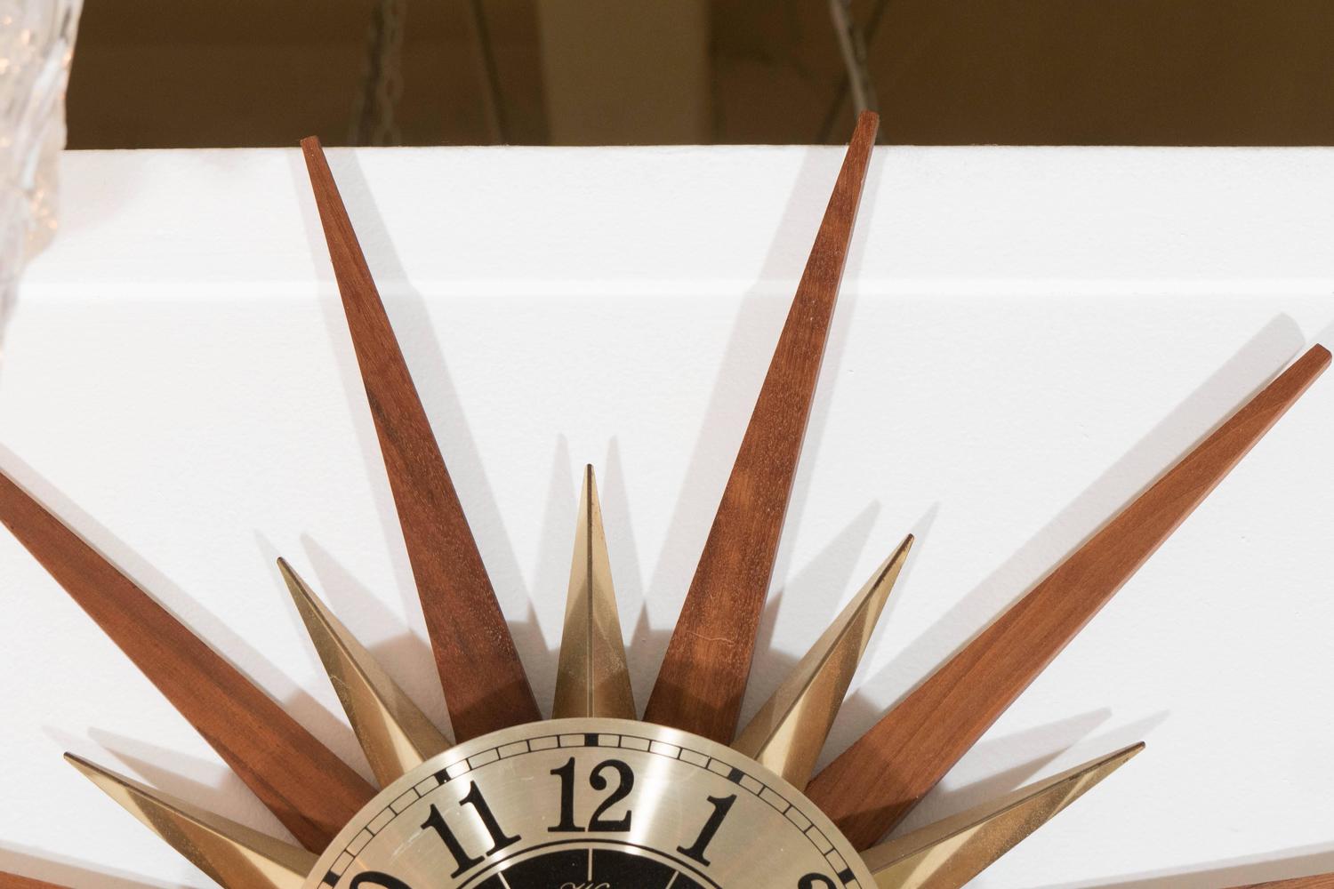 Starburst Wall Clock by Welby Division, Elgin National Watch Company at