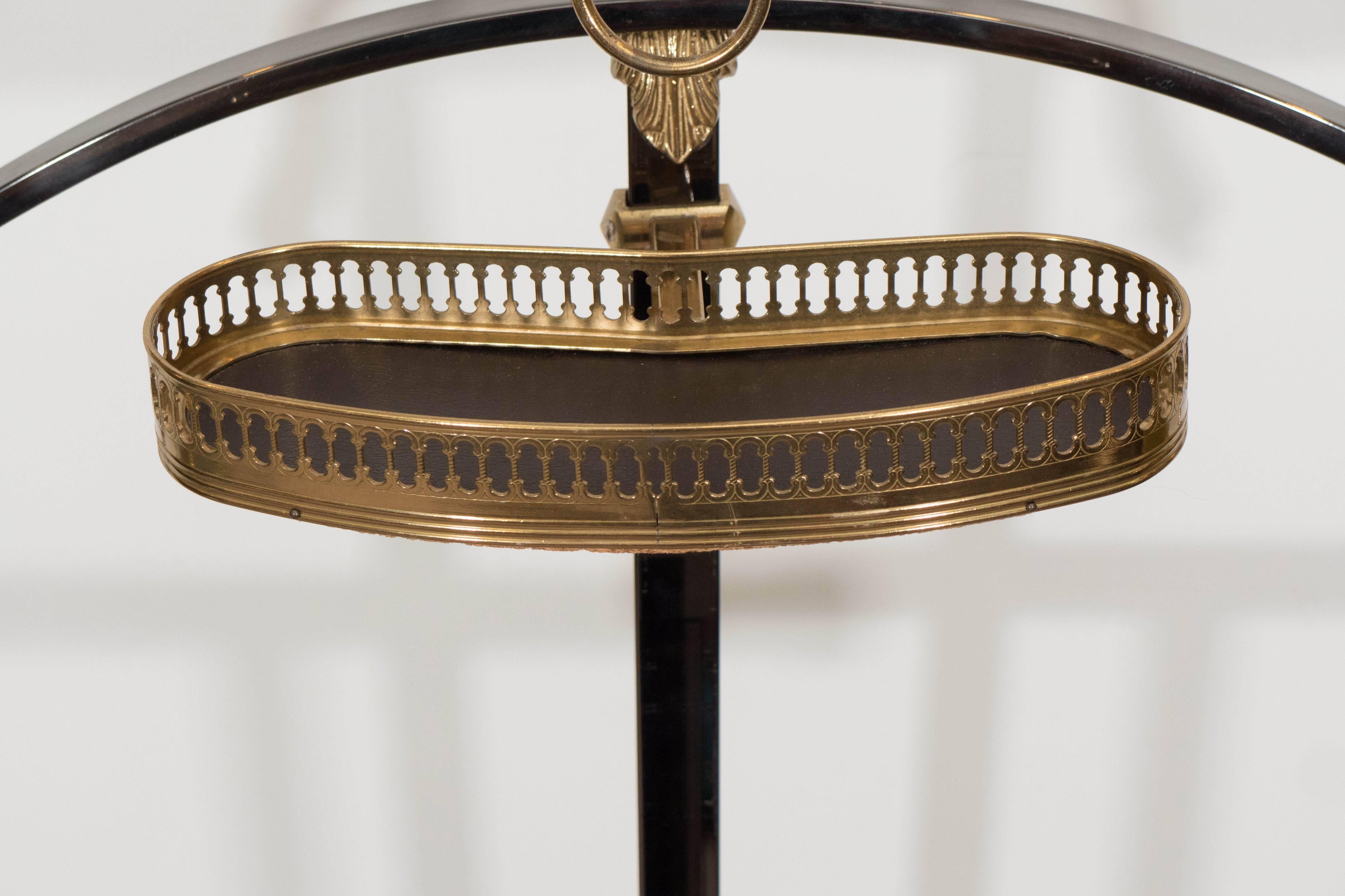Neoclassical Mid-Century Maison Jansen Gentlemen's Valet in Polished Steel and Brass