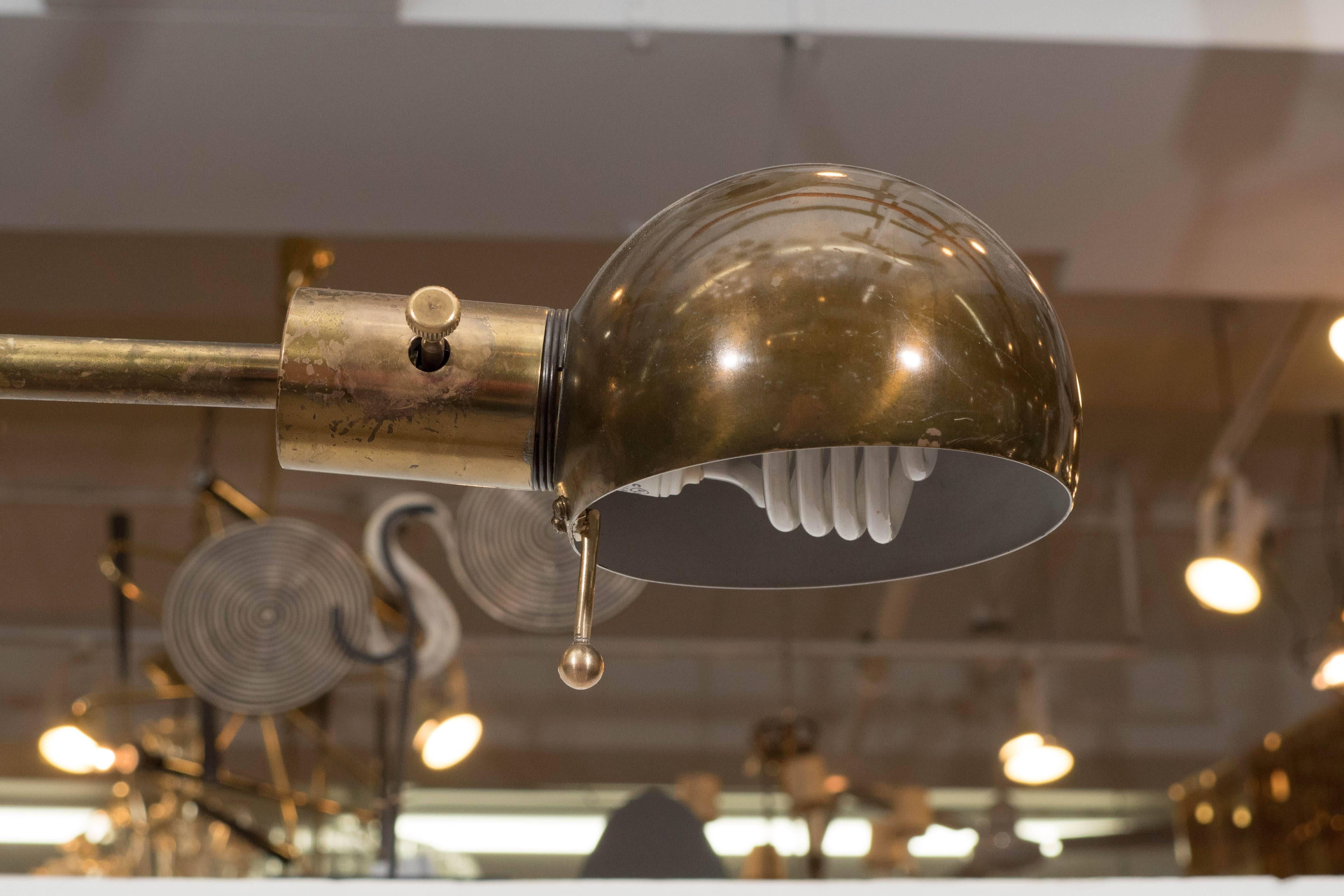 20th Century Pharmacy Floor Lamp in Brass
