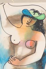Remo Farruggio 'Nude with Hat', Signed
