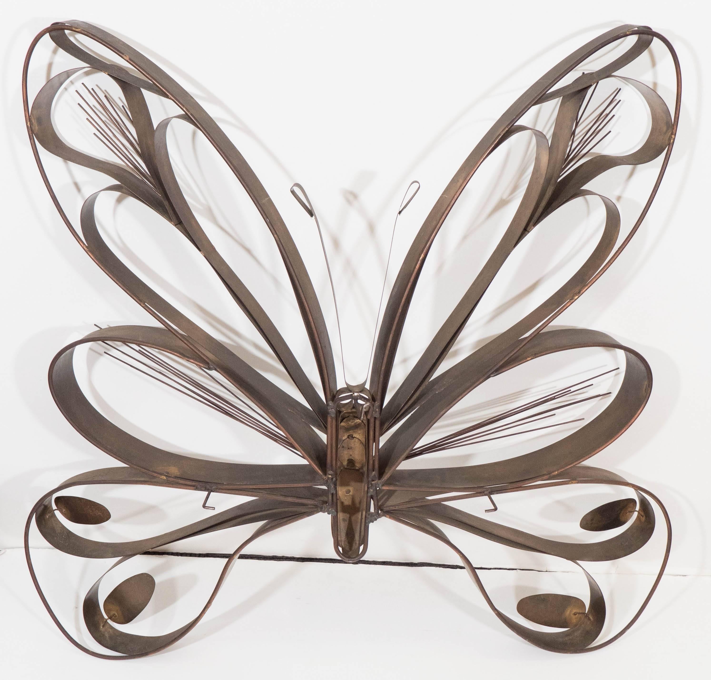 Curtis Jere Butterfly Wall Sculpture, Signed and Dated 1978 4