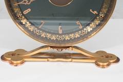 Jaeger-LeCoultre Desk Clock in Gilded Smoked Glass