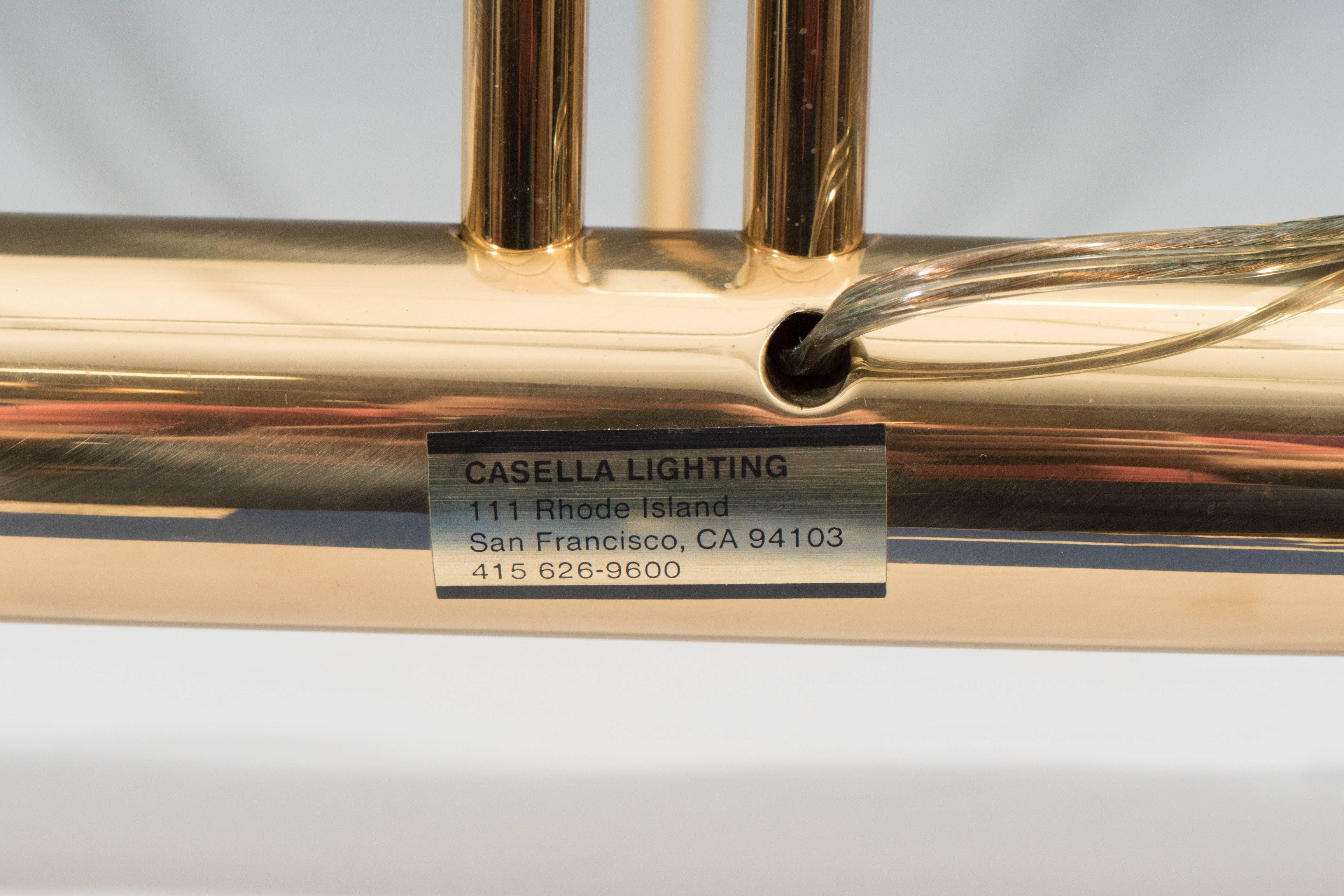 Casella Lighting Tubular Desk Lamp in Brass 4