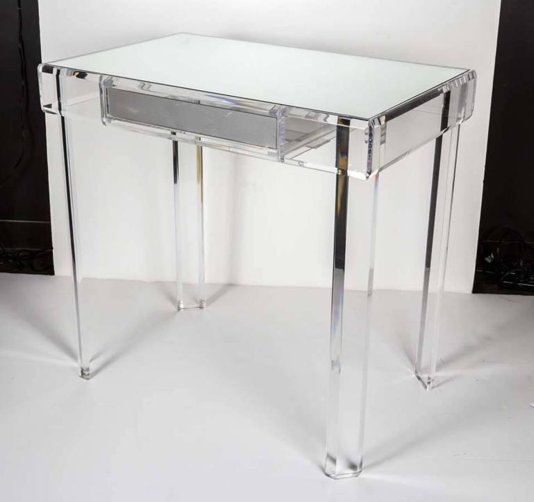 Hollywood Lucite Vanity Table at 1stdibs
