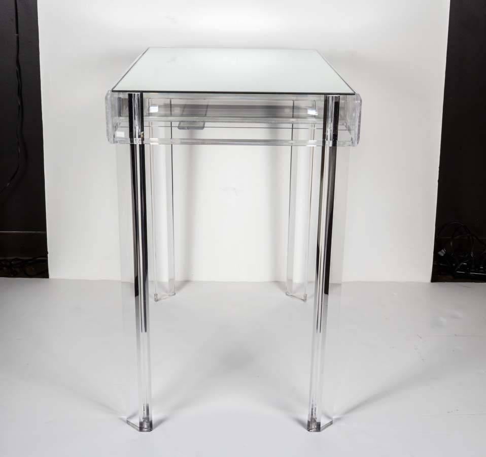 Mid-Century Modern Hollywood Lucite Vanity Table