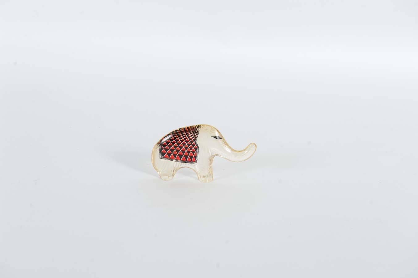 Mid-Century Modern Two Adorable Elephant Calves Made Out of Lucite by Abraham Palatnik Brazil For Sale