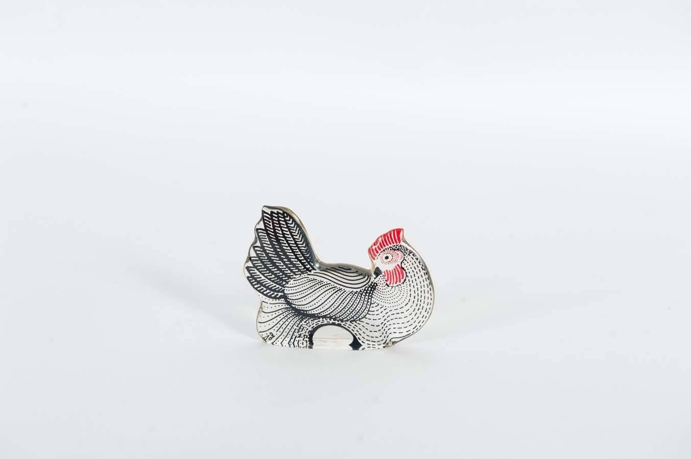 Late 20th Century Abraham Palatnik Set of a Rooster, a Chicken and a Chick