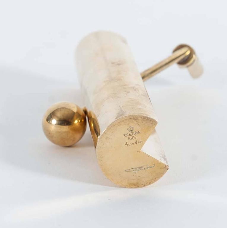 Pierre Forssell Brass Candle Holder Designed for Skultuna For Sale 1