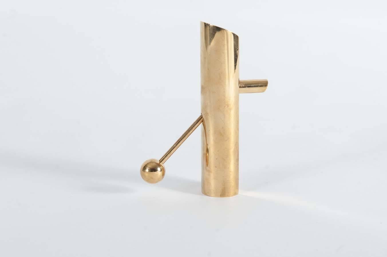 Pierre Forssell Brass Candle Holder Designed for Skultuna 2