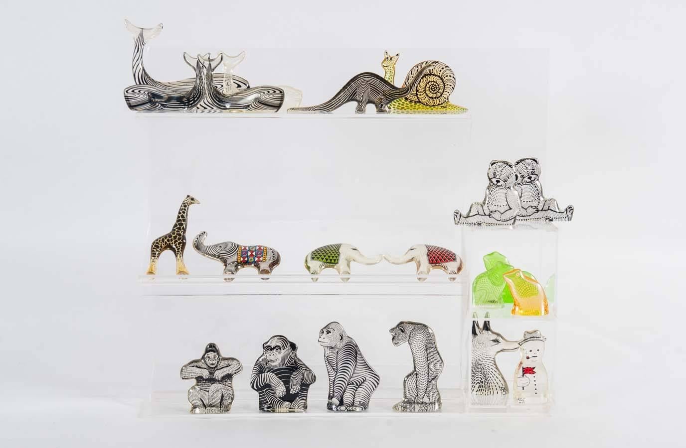 Drei arcticische Tiere aus Lucite von Abraham Palatnik 4