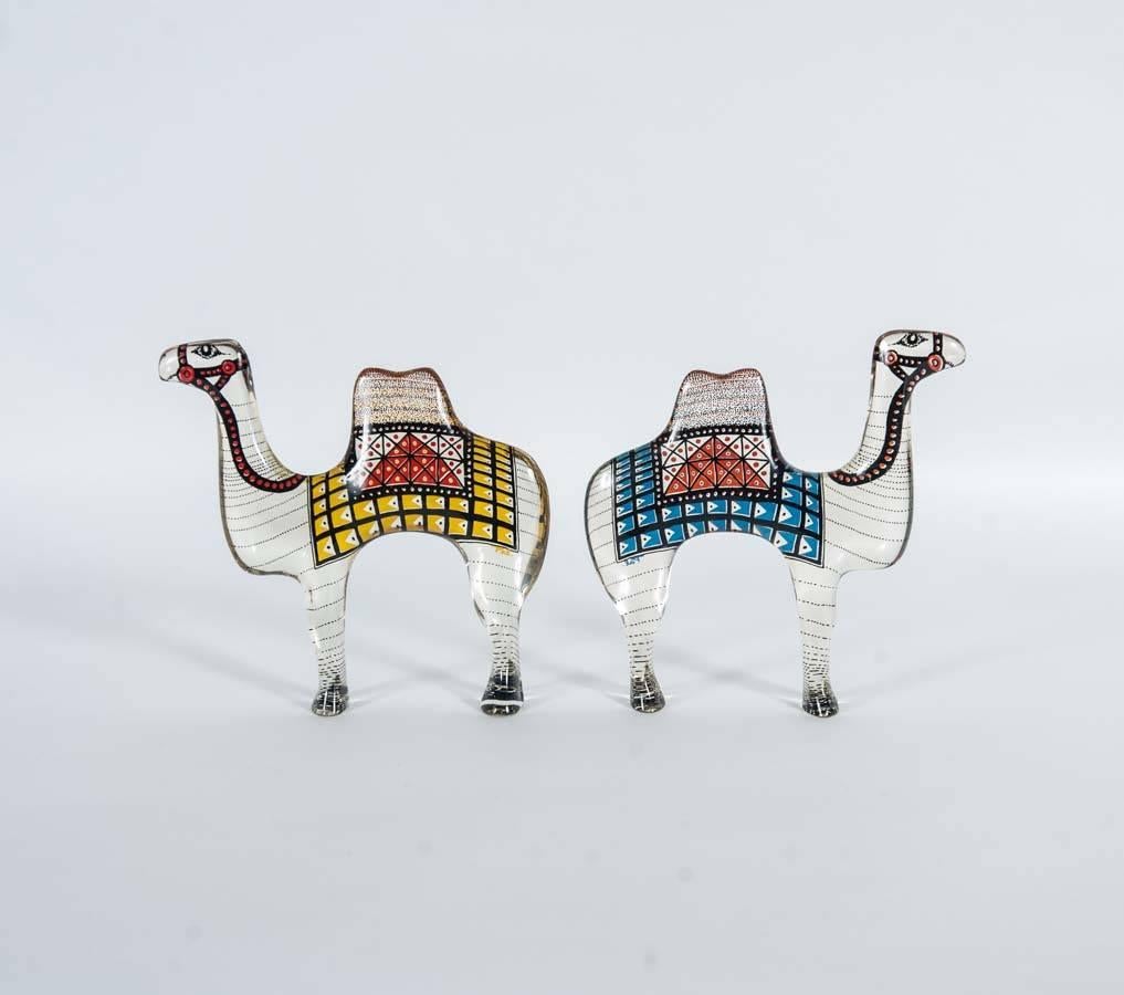 Mid-Century Modern Abraham Palatnik Set of Two Camels Sculpture For Sale