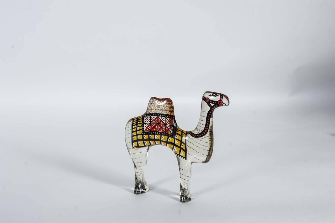 Lucite Abraham Palatnik Set of Two Camels Sculpture For Sale