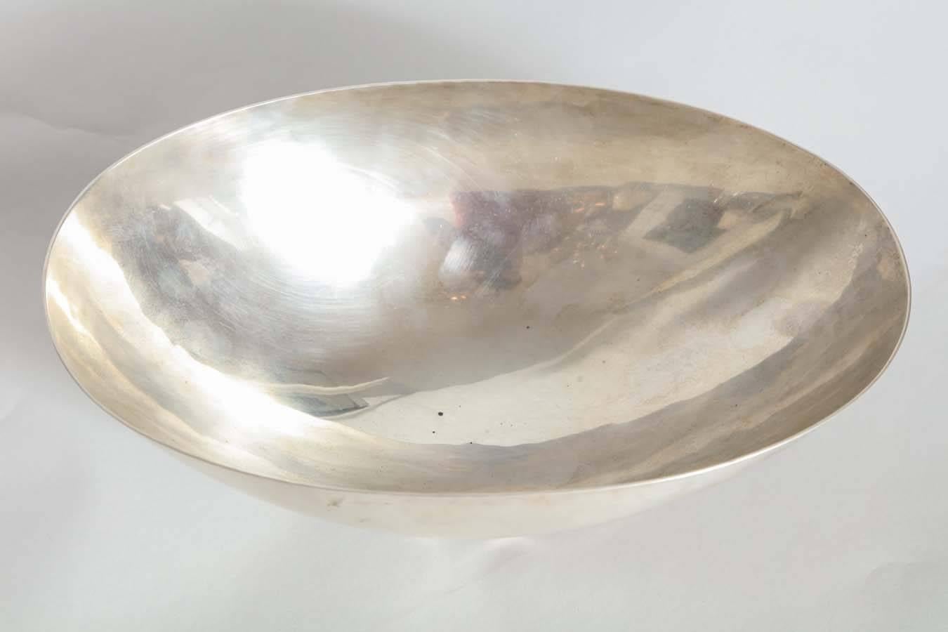Sterling Silver Modernist Bowl by Sciarotta For Sale 1