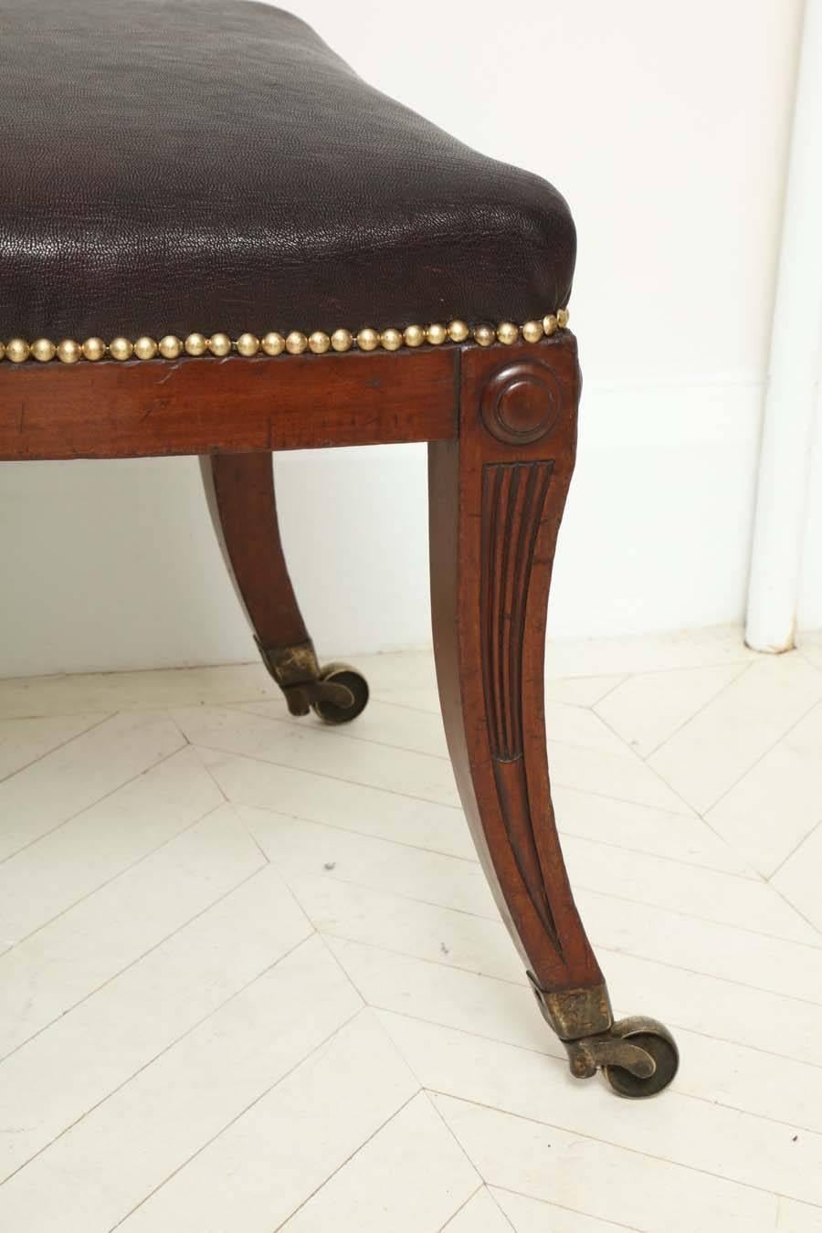 Pair of English Regency Mahogany Side Chairs For Sale 4