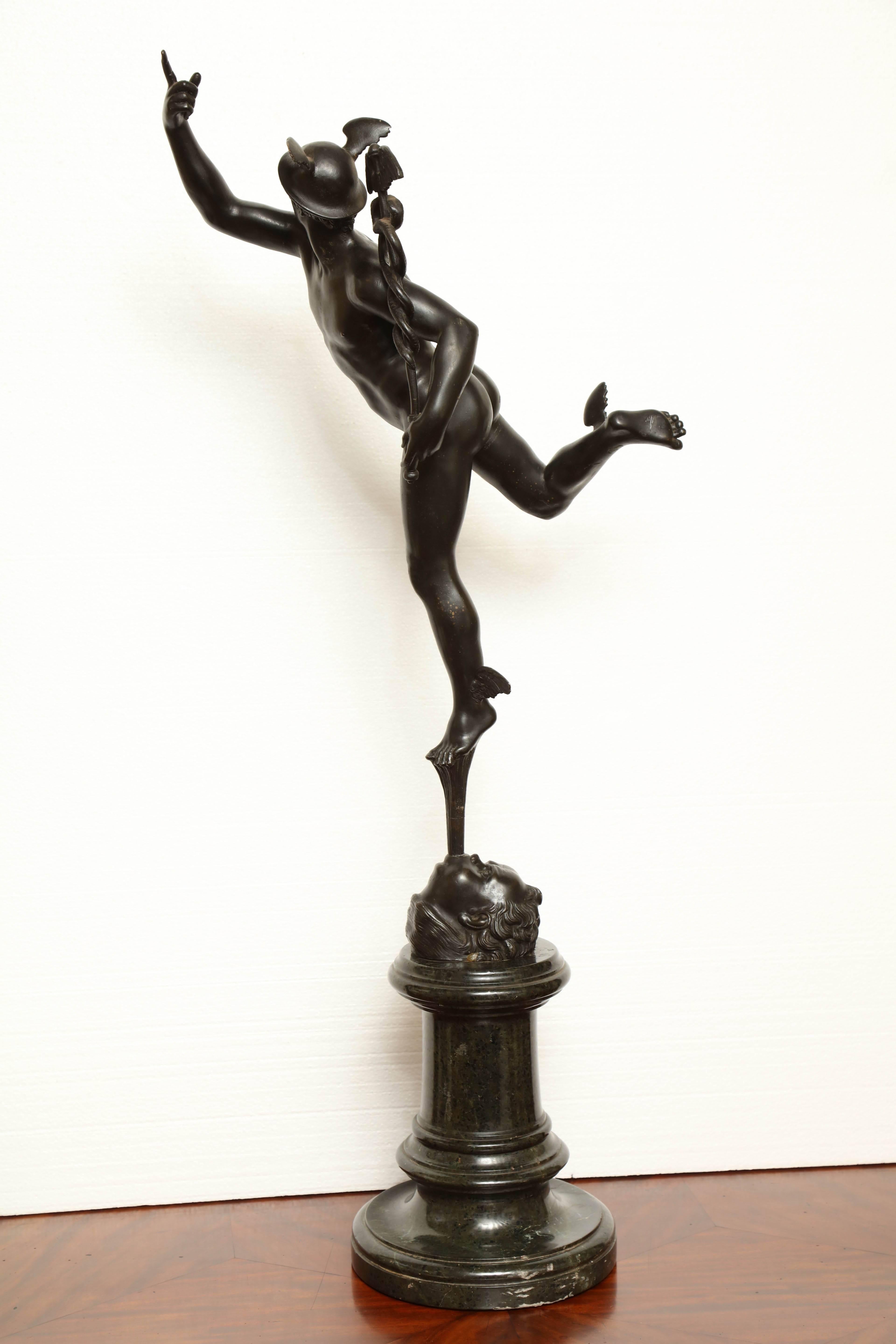 Italian Early 19th Century Bronze Figure of Mercury For Sale