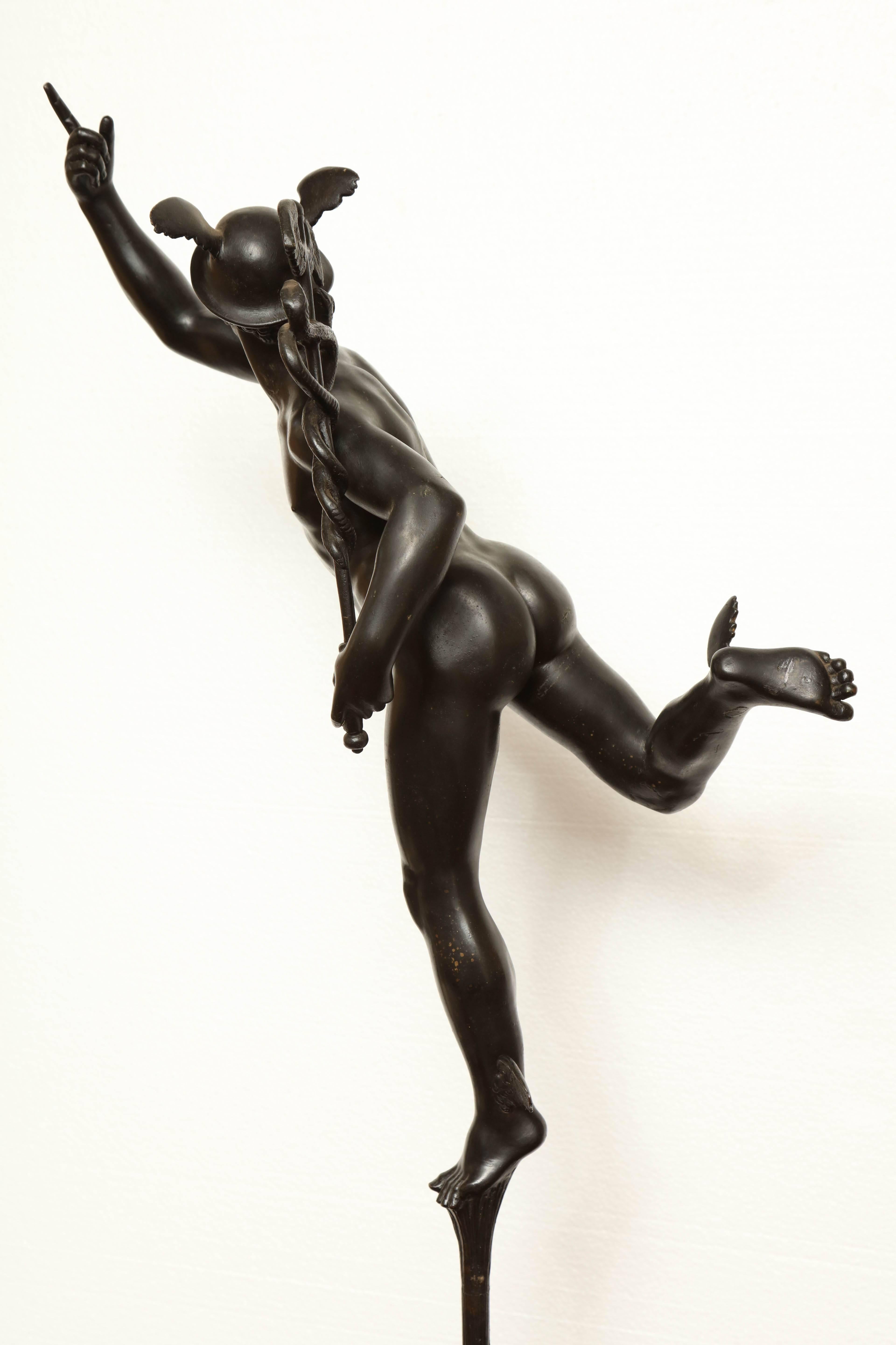 Early 19th Century Bronze Figure of Mercury In Good Condition For Sale In New York, NY