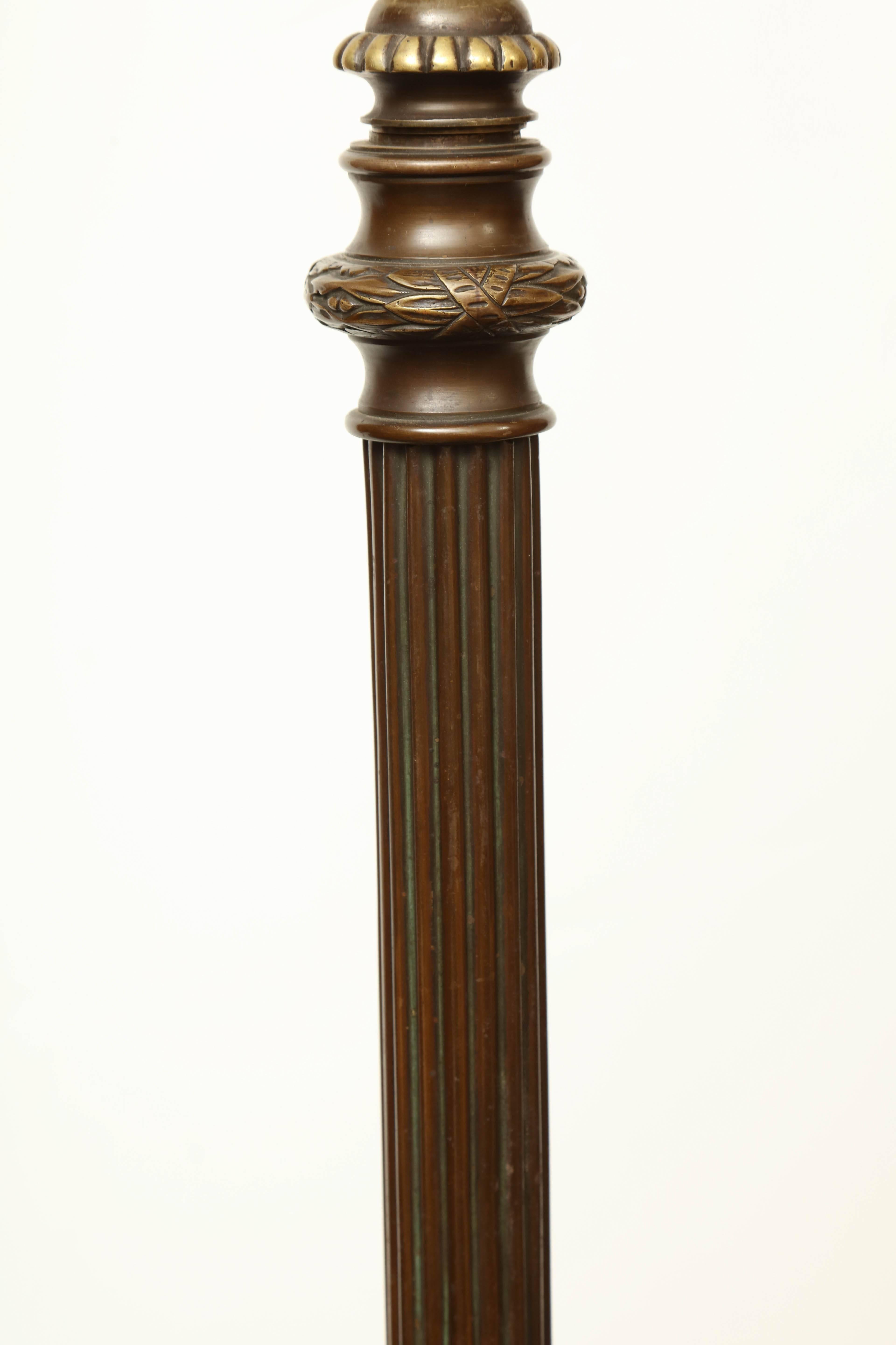 Napoleon III Bronze Standing Lamp, circa 1900 2
