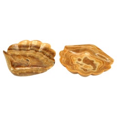 Cendriers à coquilles en onyx de style grotte italienne