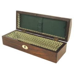English Victorian Rosewood Pen Box