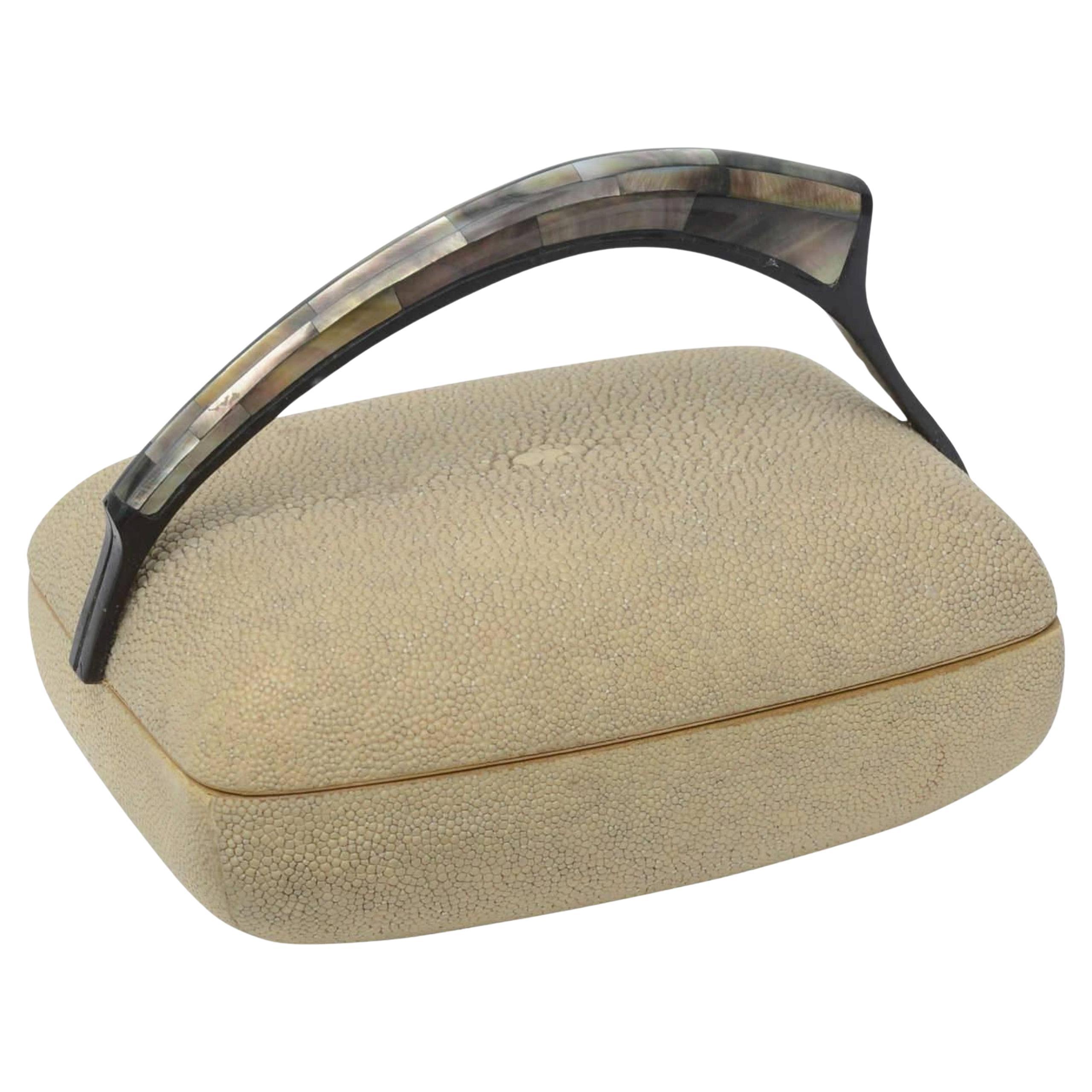 R & Y Augousti Shagreen Covered and Mother-of-Pearl Covered Box