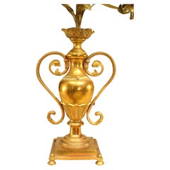 Italian Neoclassic Style Bronze Floral Candelabra