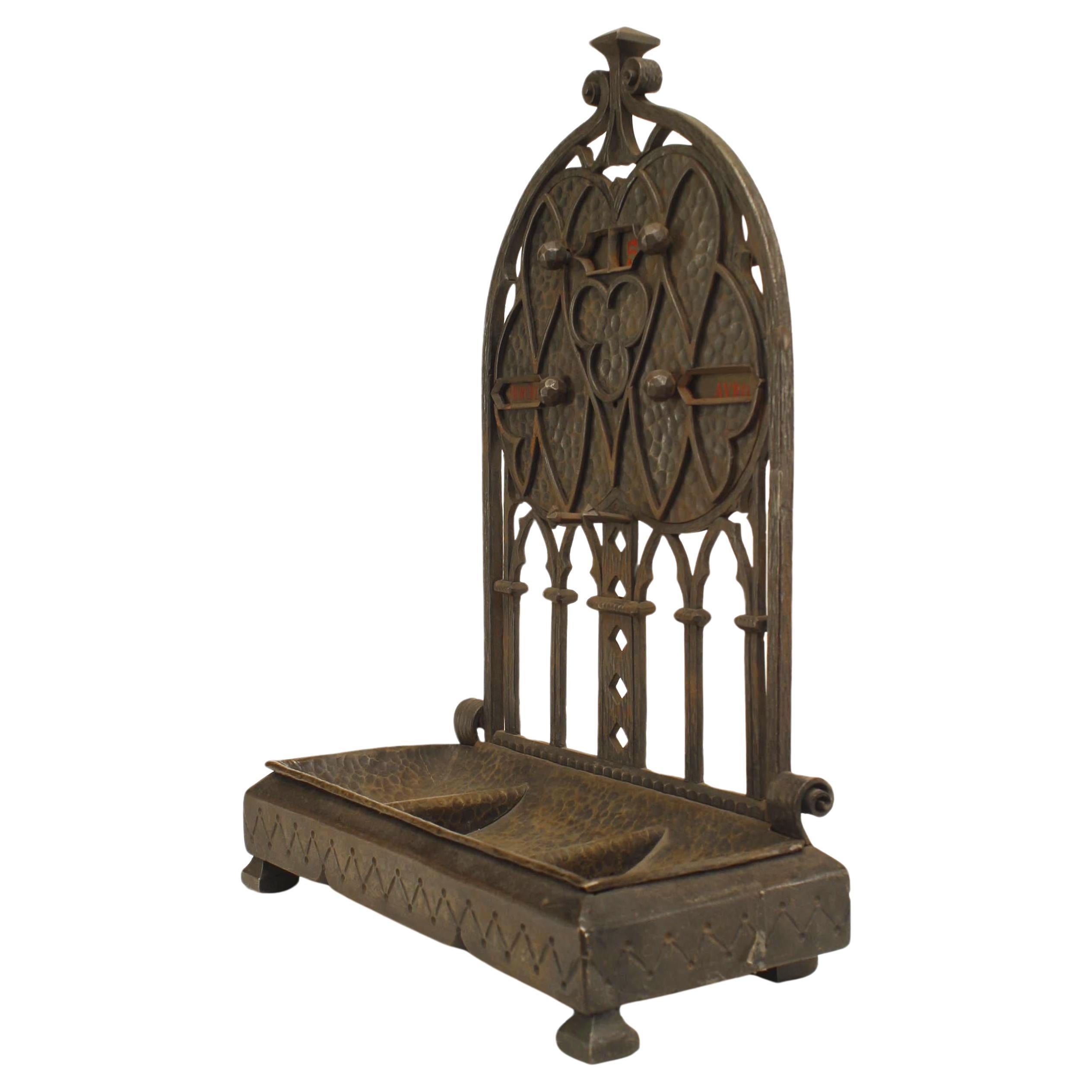 French Victorian Gothic Style Iron Letter Holder For Sale