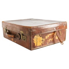 English Brown Leather Valise