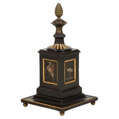 English Regency Decorative Painted and Gilt Post Cap