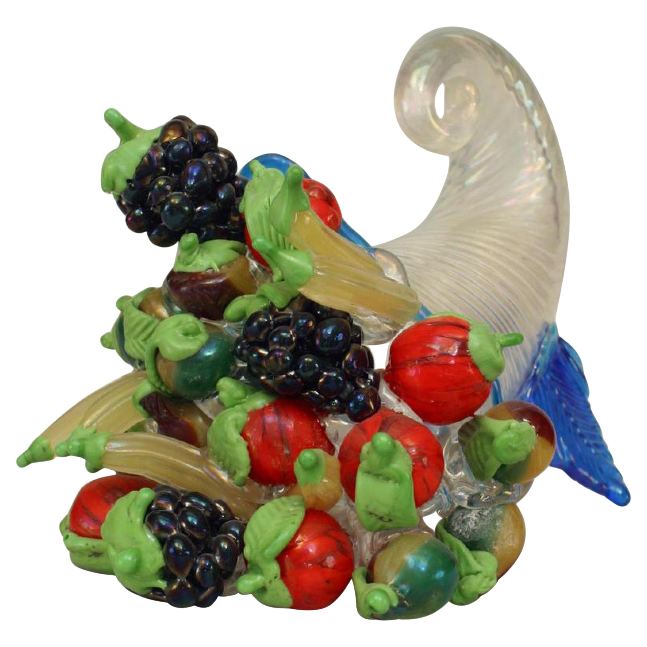 Mid-Century Italian Murano Glass Cornucopia