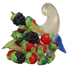 Mid-Century Italian Murano Glass Cornucopia