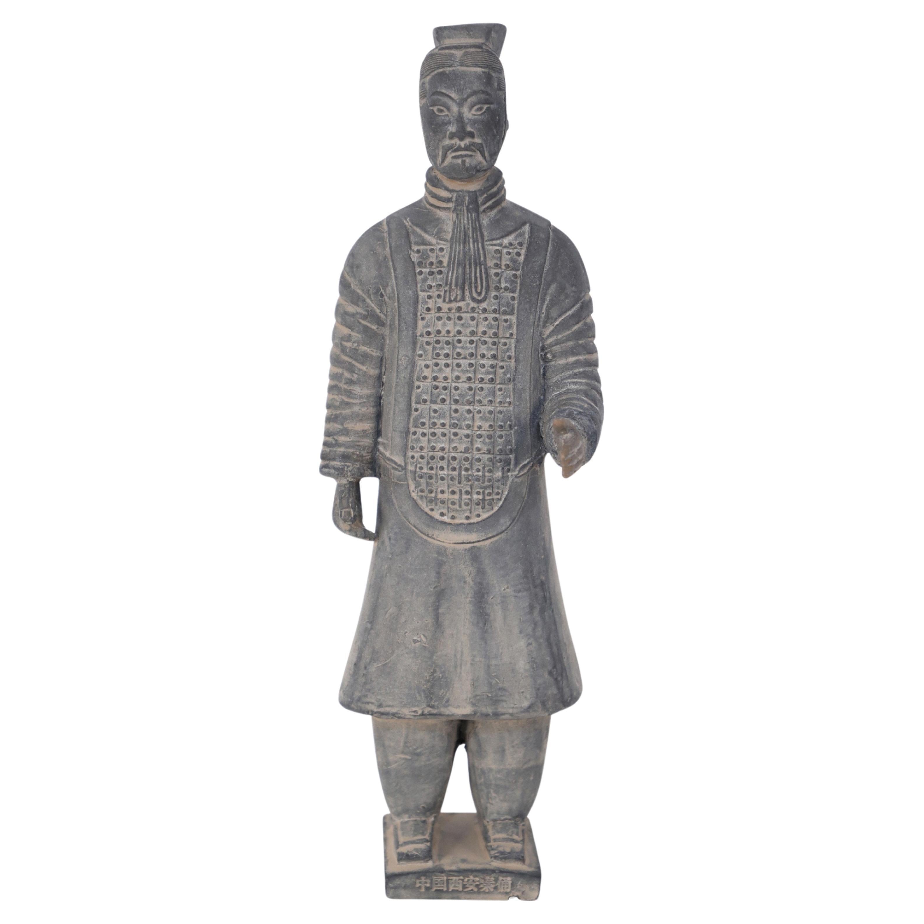 Antique Chinese Terracotta Warrior Figure, Qin Shi Huang Style, 1900s