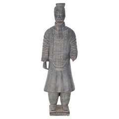 Antique Chinese Terracotta Warrior Figure, Qin Shi Huang Style, 1900s