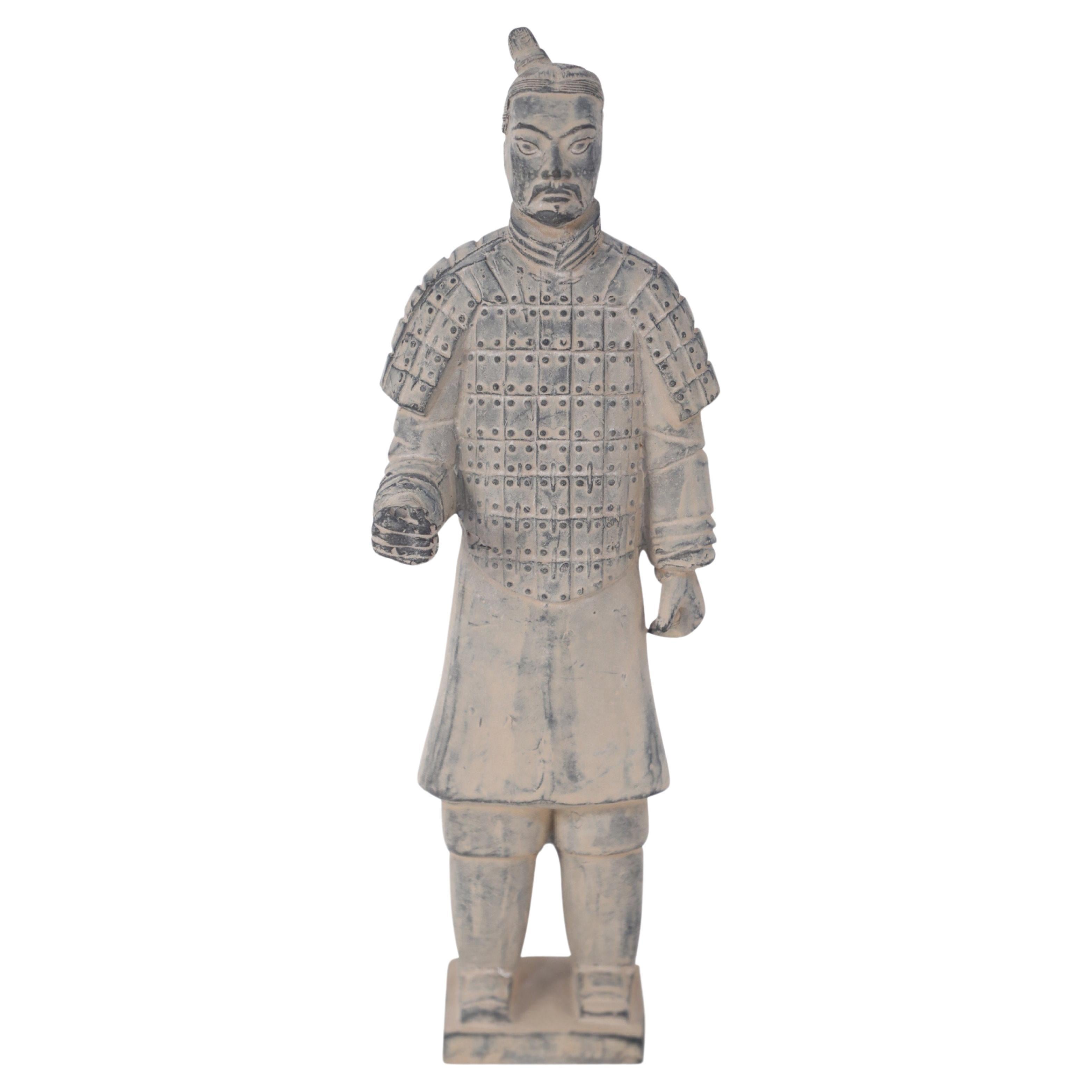 Antique Chinese Terracotta Warrior Figure, Qin Style, Mid-Late 1900s