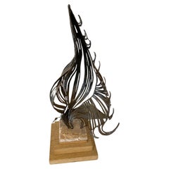 Vintage American Modern "Brutalist" Iron Sculpture, 1970s/80s
