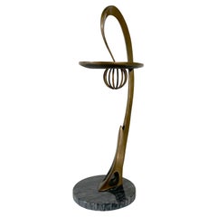 Sculpture moderne américaine en bronze et marbre
