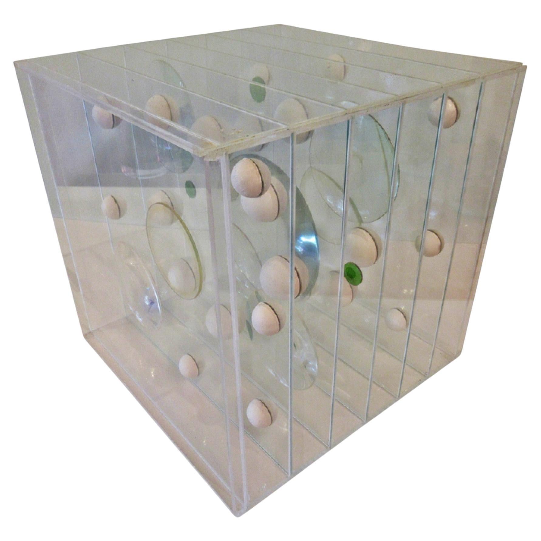 Lucite Art Piece by Franco Scuderi, Italy, 1970s