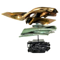 The Moderns Abstract Sculpture Bronze & Patina