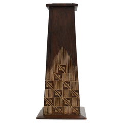 Amerikanische Mission Vase aus Holz mit Gravur