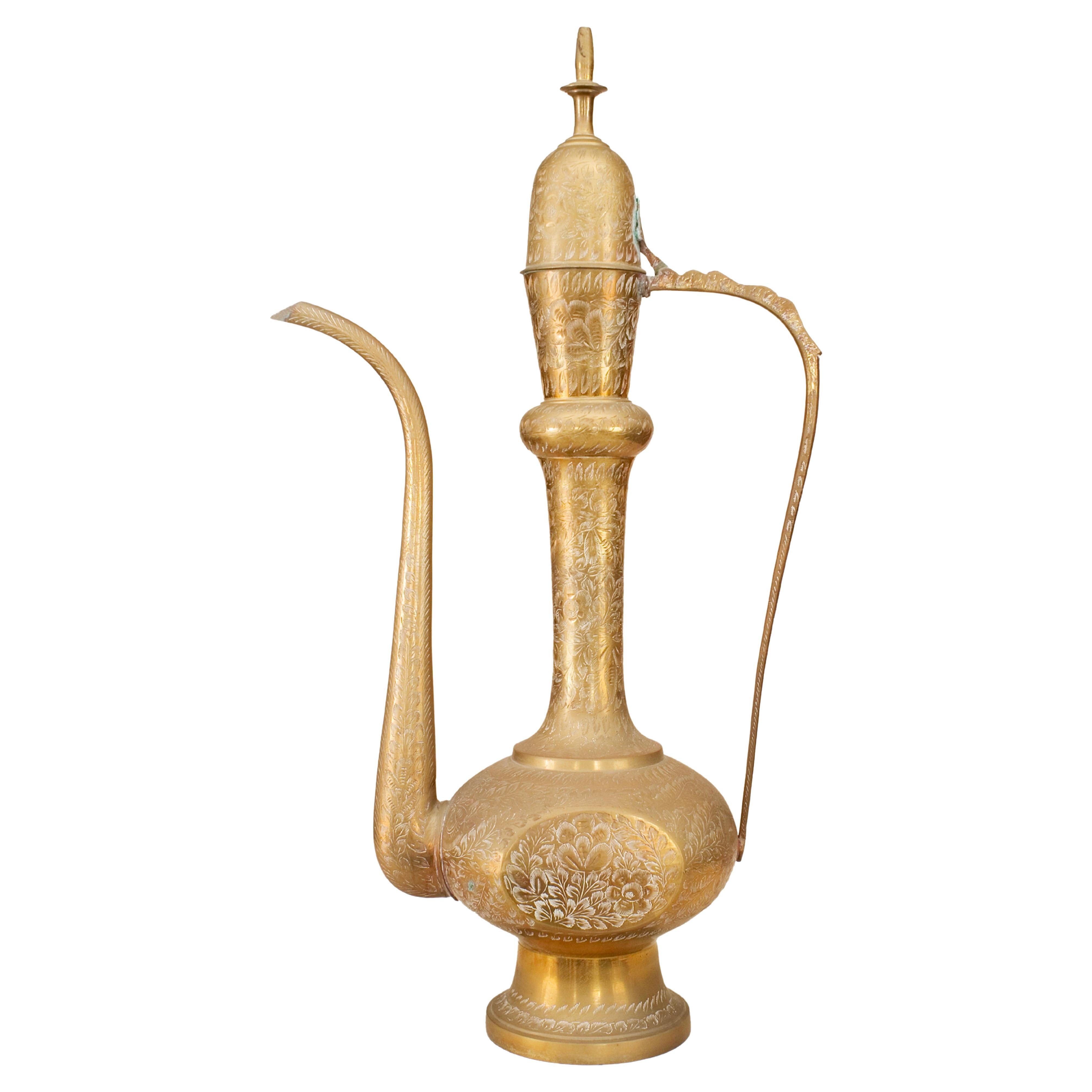 Moorish Style Brass Ewer