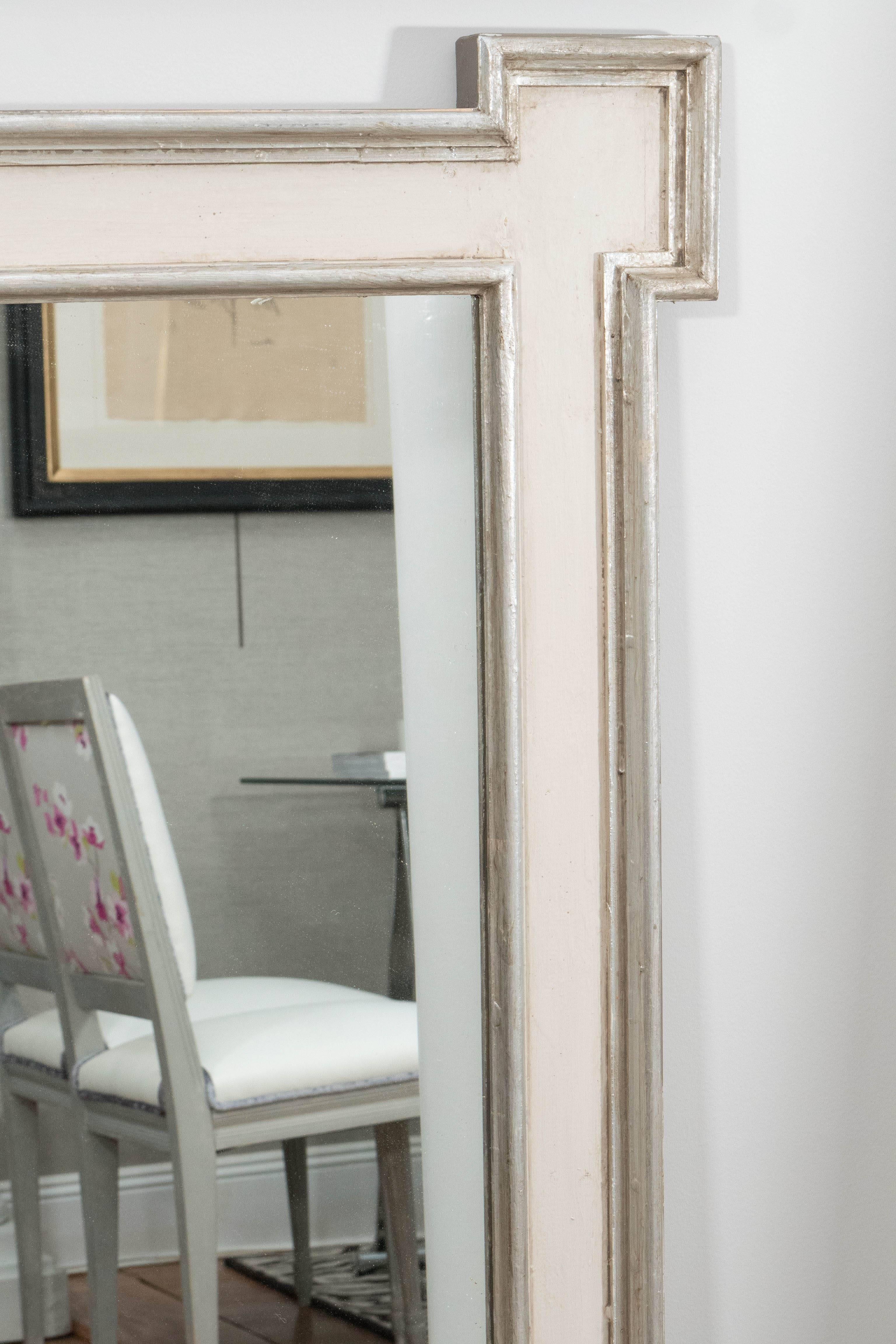 A Painted and Silvered Mirror In Excellent Condition In New York, NY