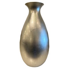 Vase moderne Baum en céramique, feuille d'argent