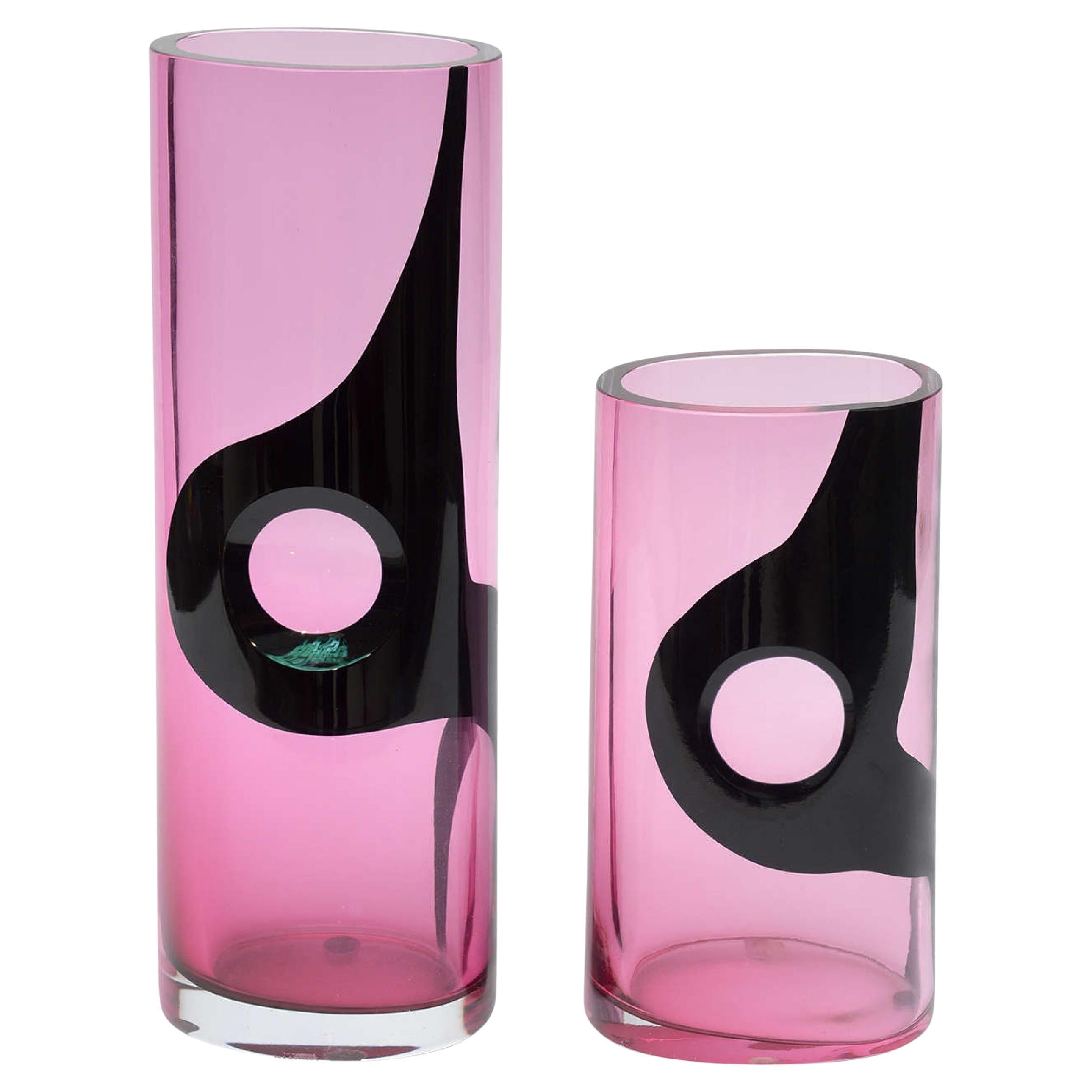 Moderne italienische Kunstglasvasen aus Glas, Seguso